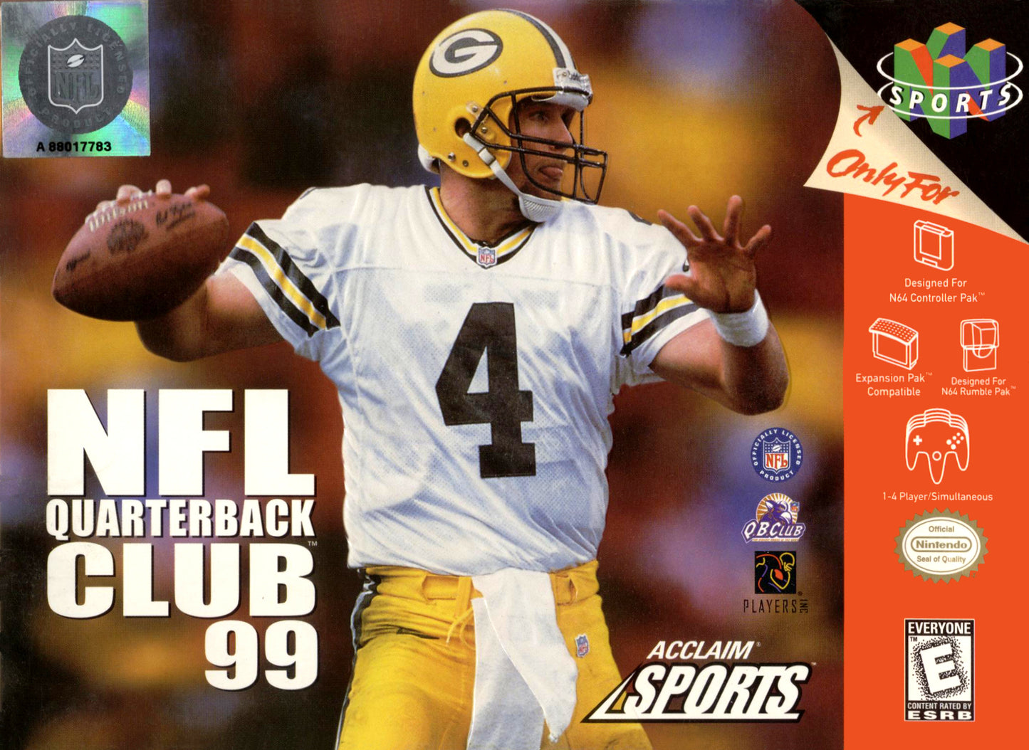 NFL QUARTERBACK CLUB 99 - N64 (W/BOX & MANUAL)