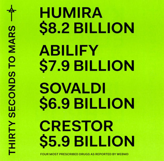 30 SECONDS TO MARS  - AMERICA (AMERICAN NAMES COVER-PINK)