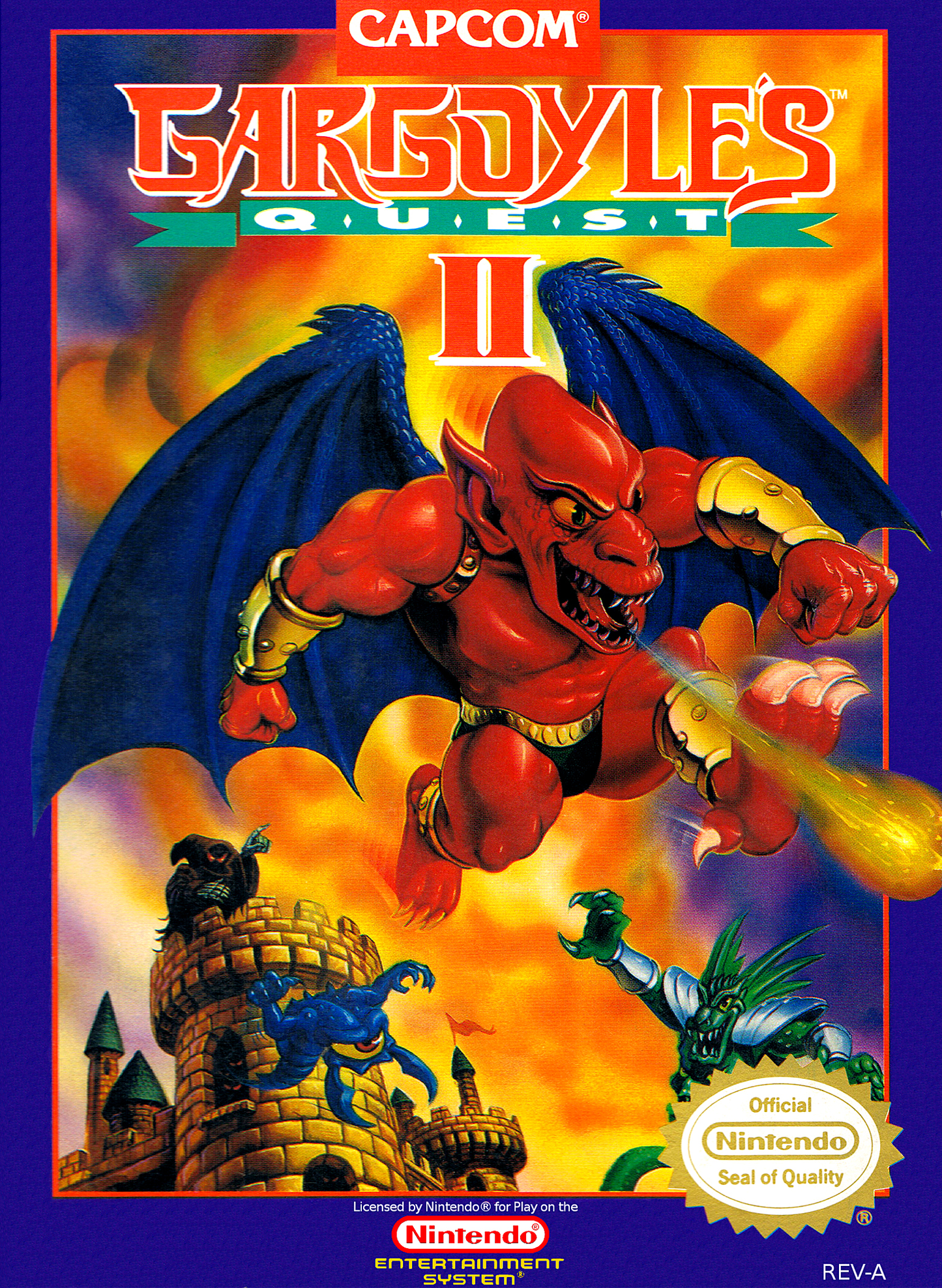 GARGOYLE'S QUEST II: THE DEMON DARKNESS - NES (W/BOX & MANUAL)