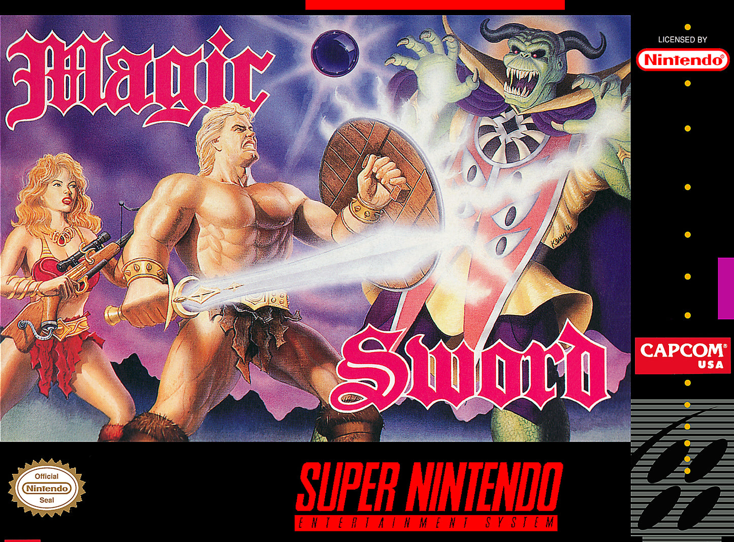 MAGIC SWORD - SNES (W/BOX)