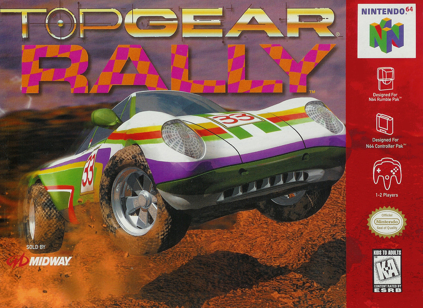 TOP GEAR RALLY - N64 (W/BOX & MANUAL)