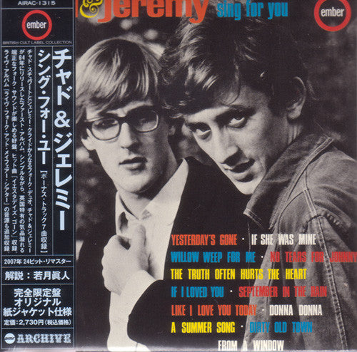 CHAD & JEREMY - SING FOR YOU
