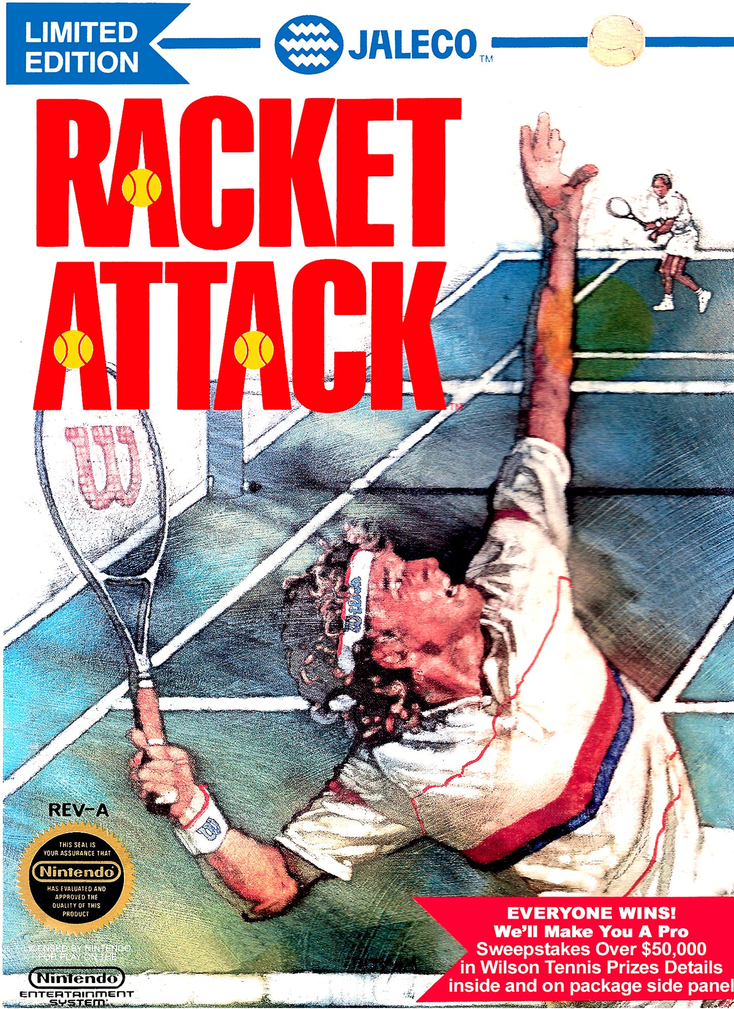 RACKET ATTACK - NES (W/BOX)