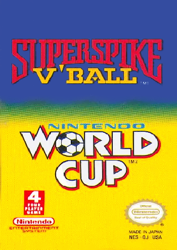 SUPER SPIKE V'BALL/WORLD CUP SOCCER - NES (W/BOX & MANUAL)