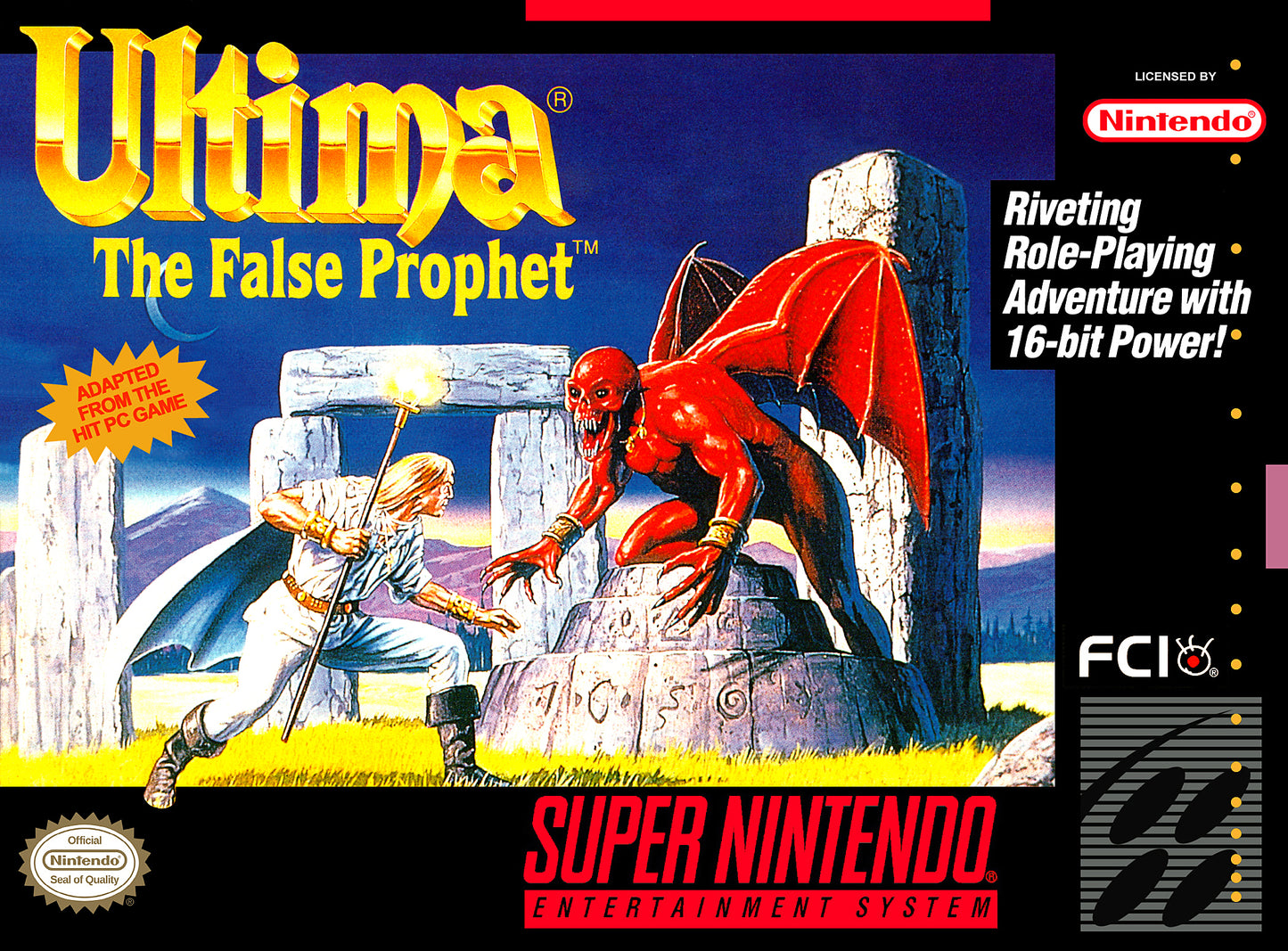 ULTIMA: THE FALSE PROPHET - SNES (W/BOX & MANUAL)