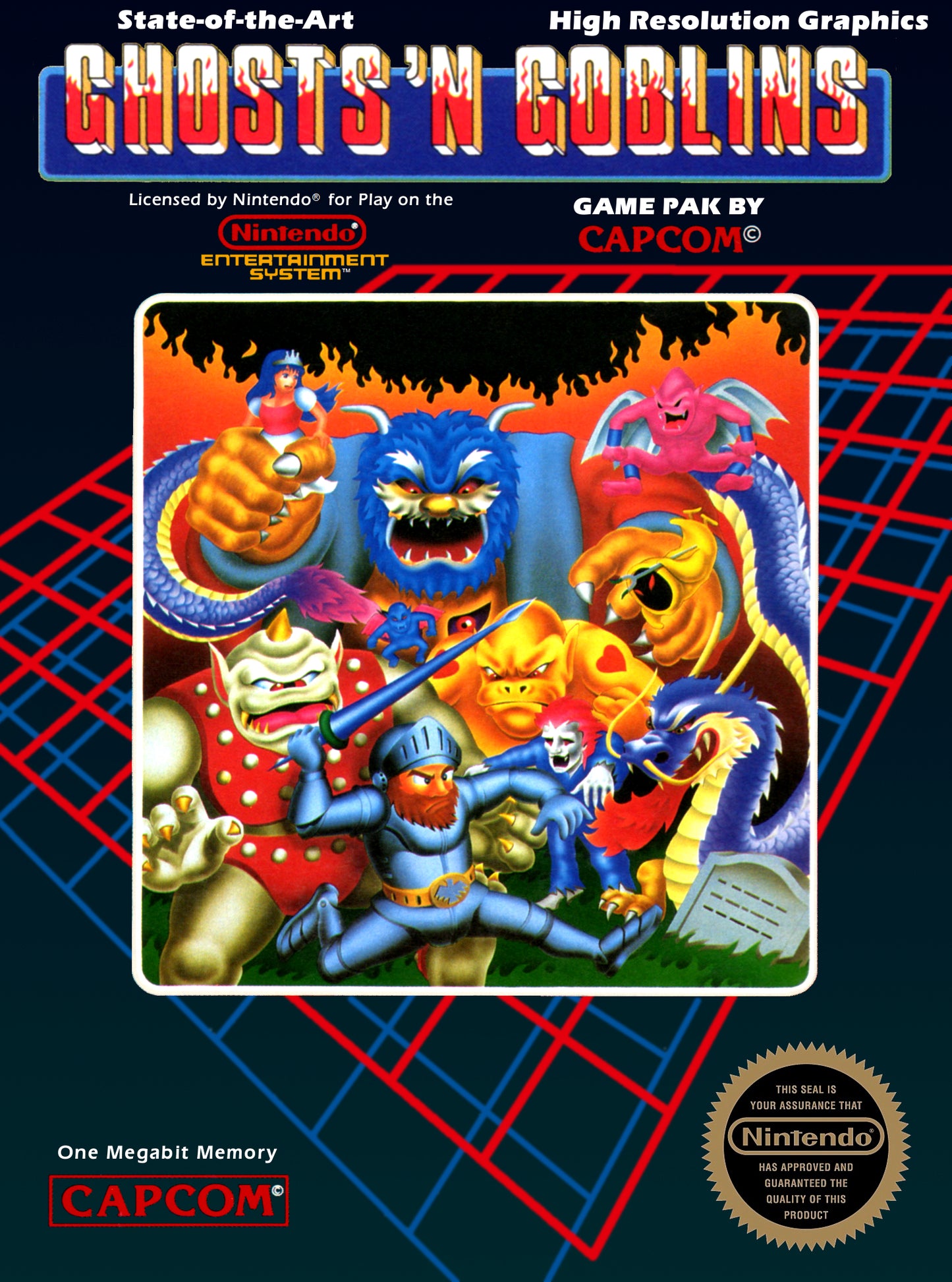 GHOSTS 'N GOBLINS - NES (W/BOX)