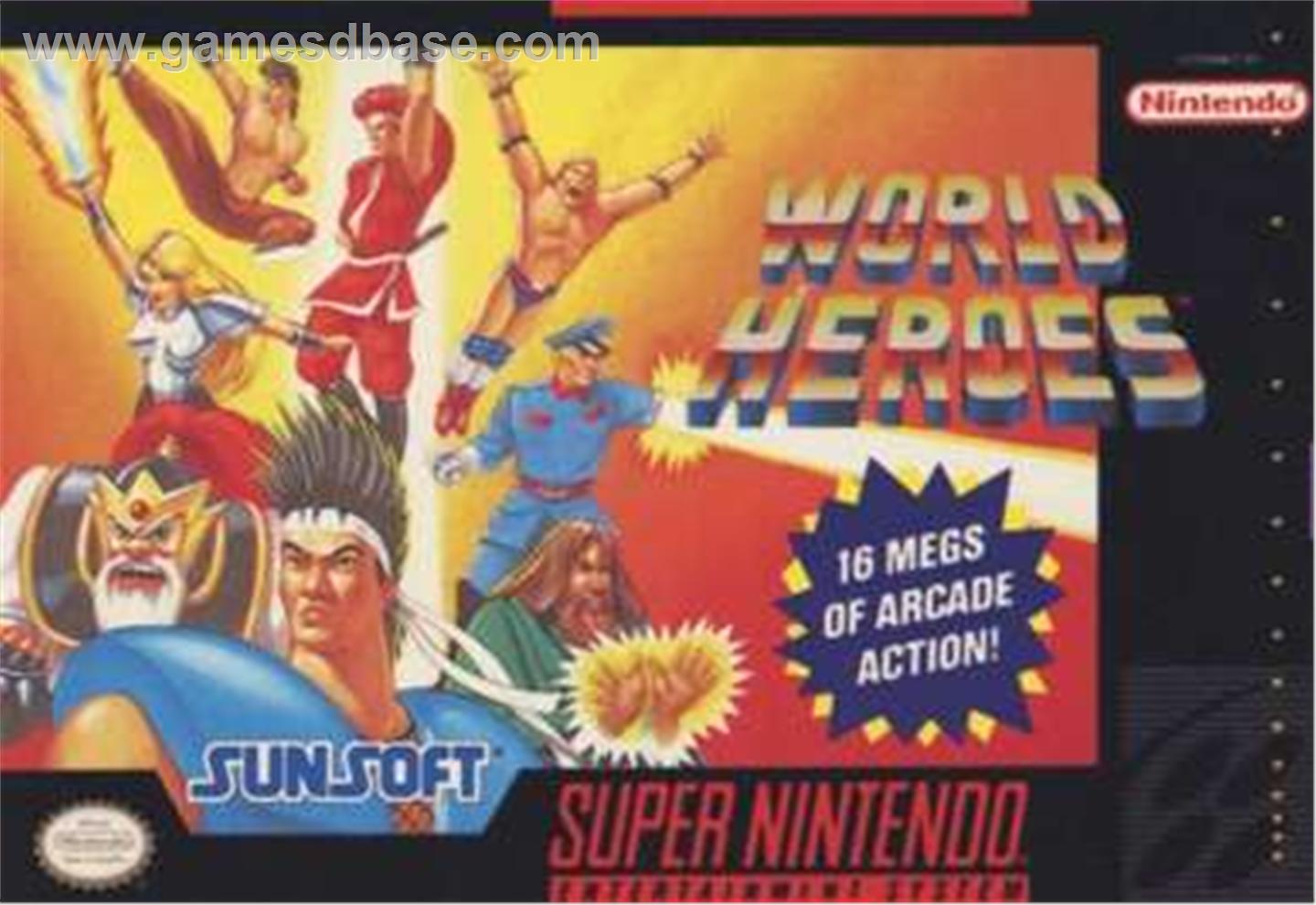 WORLD HEROES - SNES (W/BOX)