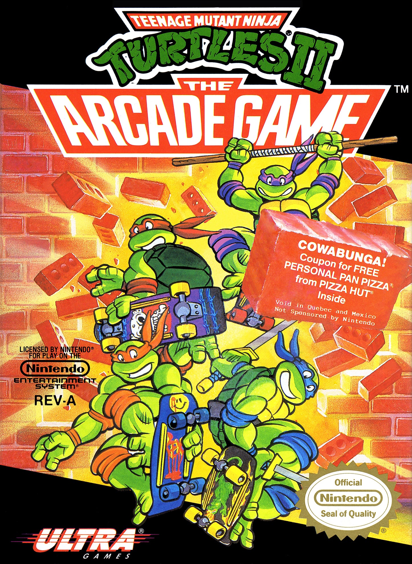 TEENAGE MUTANT NINJA TURTLES II: THE ARC - NES (W/BOX)