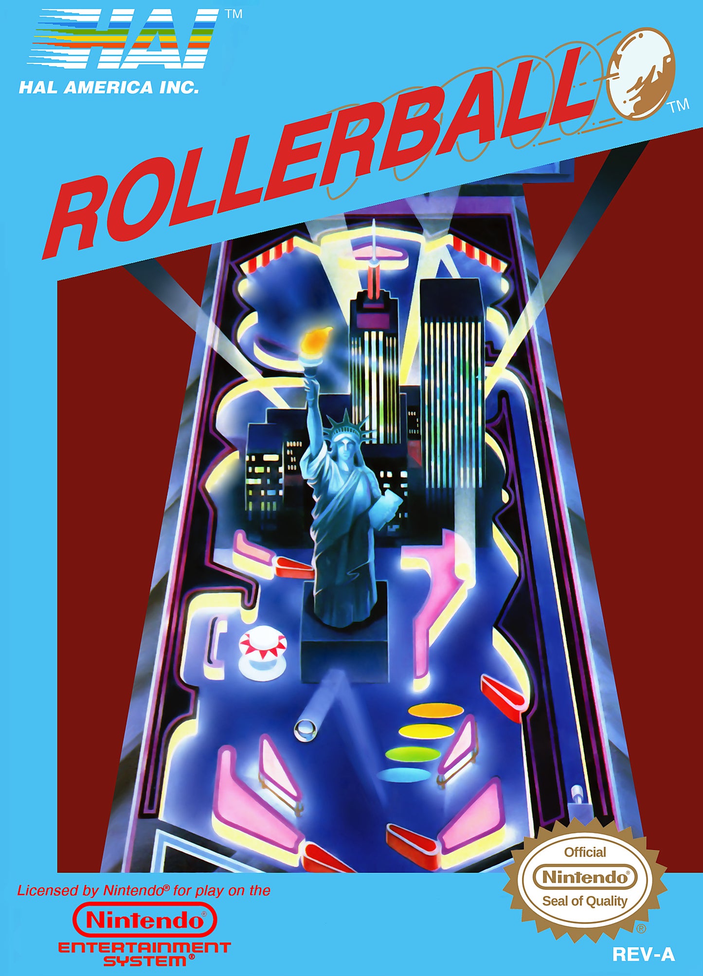 ROLLERBALL - NES (W/BOX & MANUAL)
