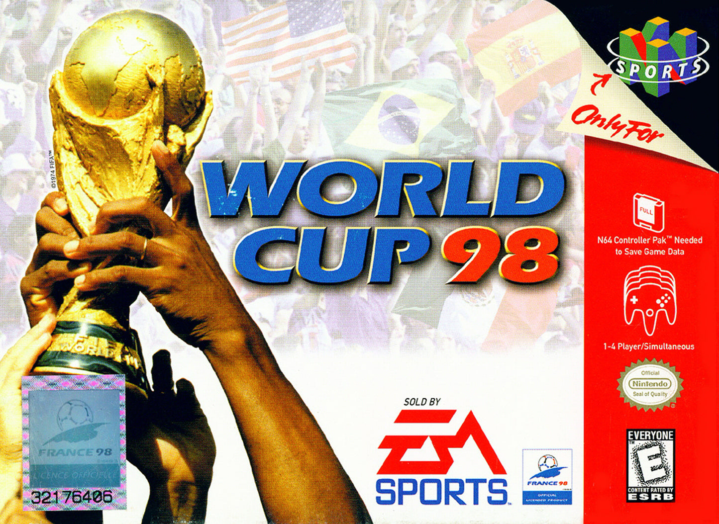WORLD CUP 98 - N64 (W/BOX & MANUAL)