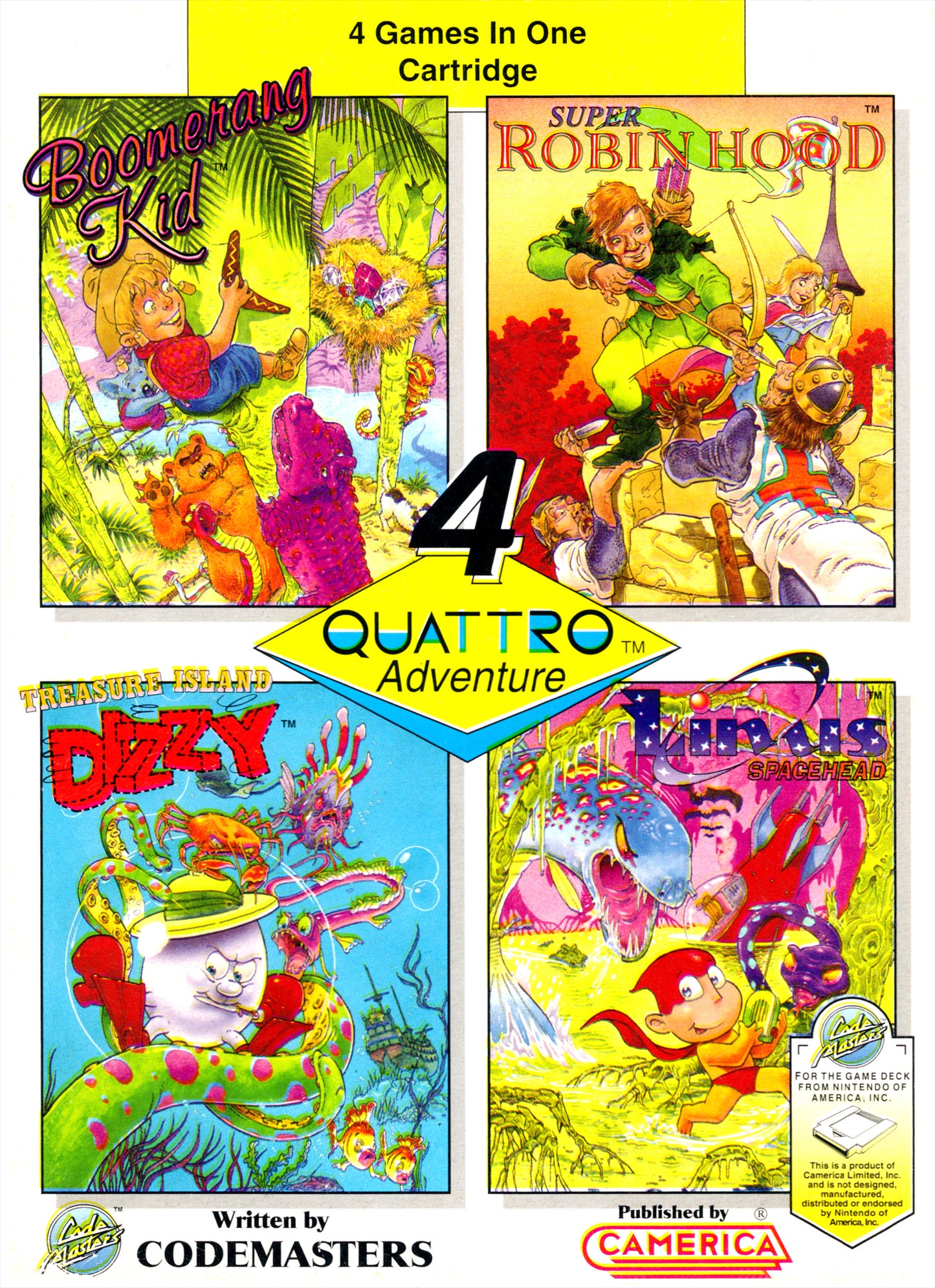 QUATTRO ADVENTURE - NES (W/BOX & MANUAL)