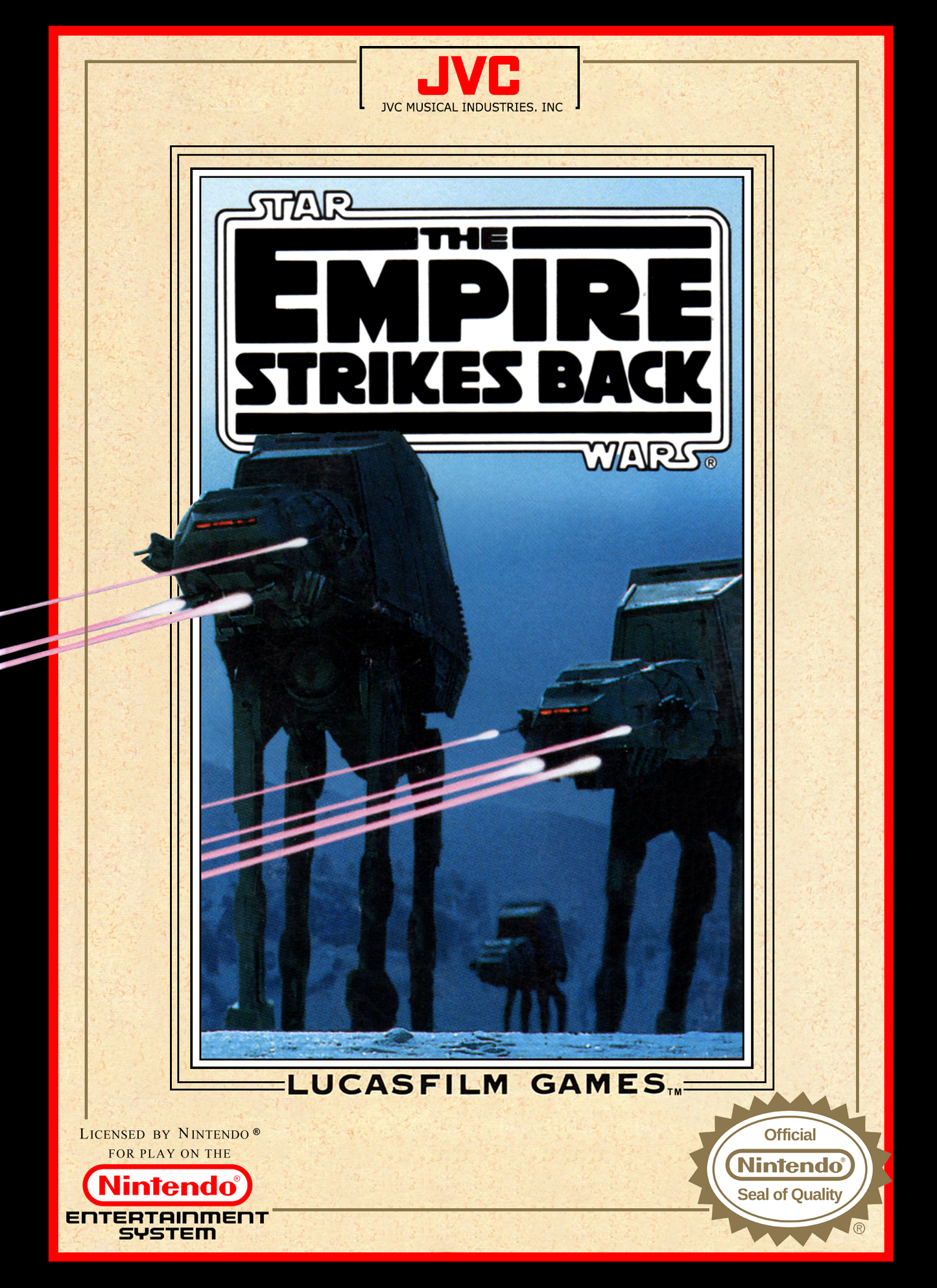 STAR WARS: EMPIRE STRIKES BACK - NES (W/BOX & MANUAL)