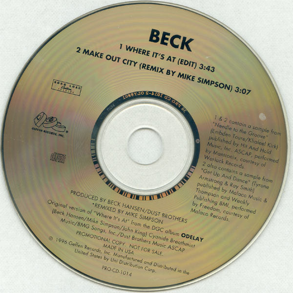 BECK - WHERE IT'S AT (JAPANESE CDS)