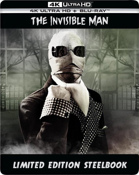 INVISIBLE MAN (MOVIE) - BLU-4K-1933-CLAUDE RAINS-STEELBOOK