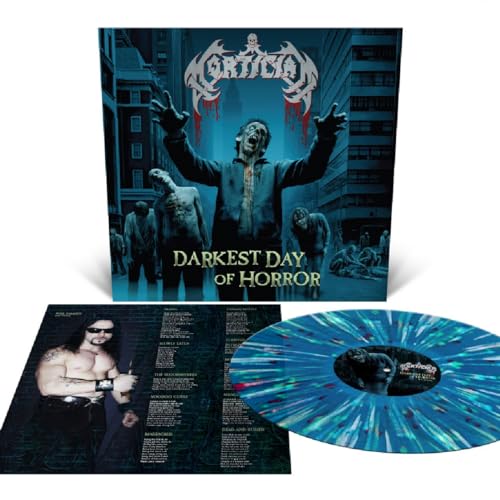 MORTICIAN - DARKEST DAY OF HORROR (SEA BLUE WITH SPLATTER EDITION) (VINYL)