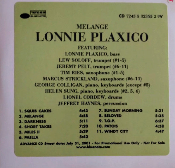 PLAXICO, LONNIE - MELANGE