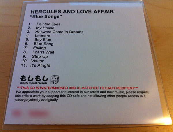 HERCULES & LOVE AFFAIR - BLUE SONGS