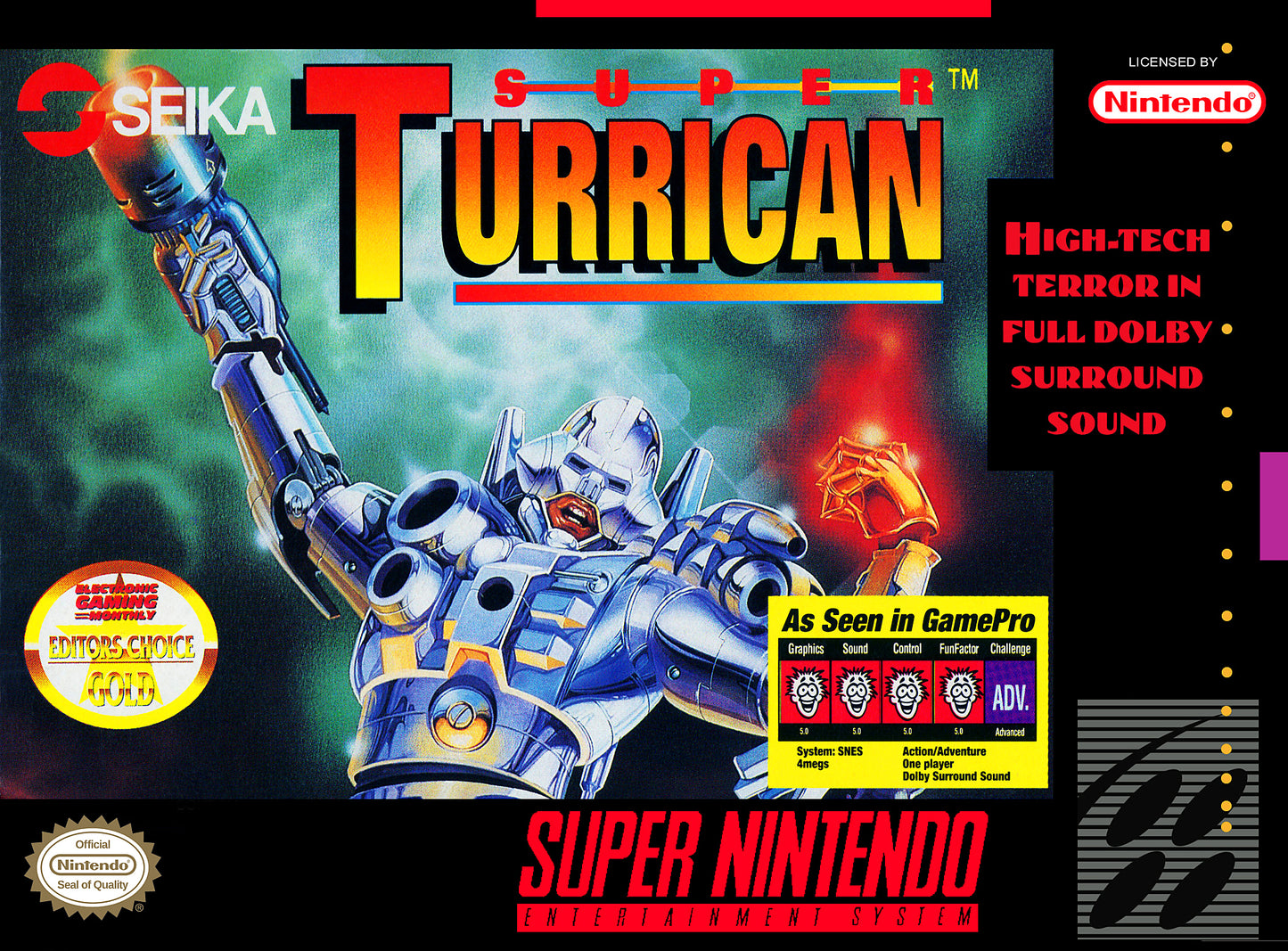 SUPER TURRICAN - SNES (W/BOX & MANUAL)
