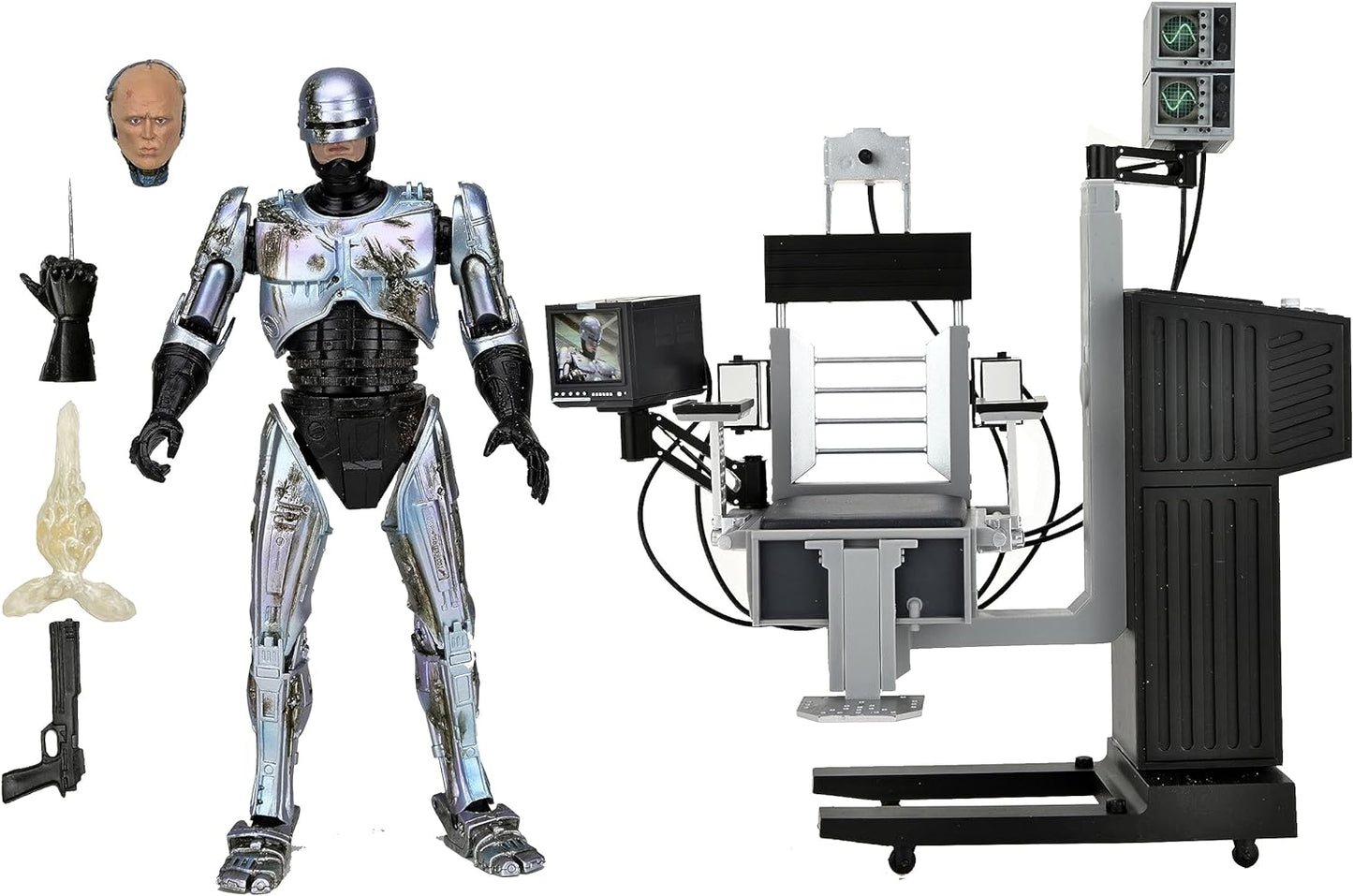 ROBOCOP: ULTIMATE DELUXE BATTLE DAMAGE ROBOCOP W/CHAIR - NECA-7"
