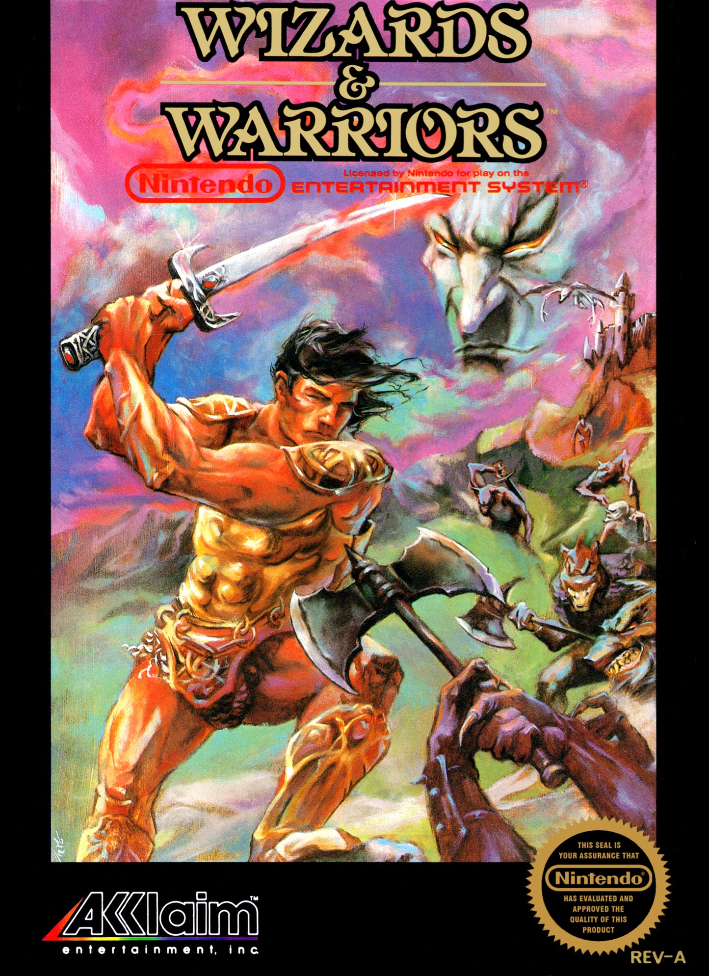 WIZARDS & WARRIORS III KUROS VISIONS OF - NES (W/BOX)