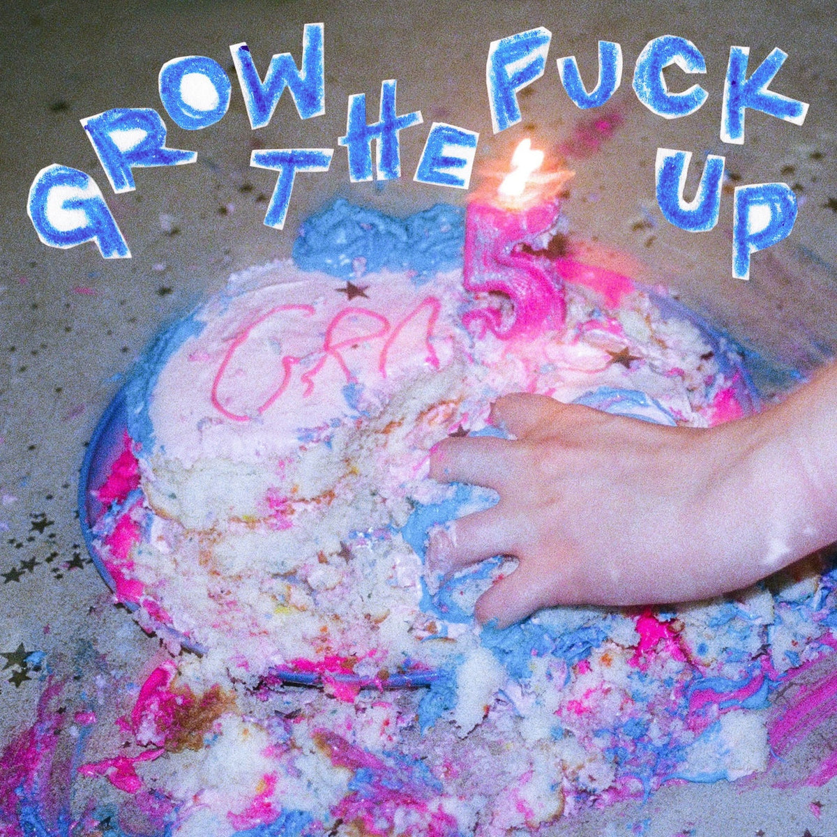 VIAL - GROW THE FUCK UP (TWISTER— BASE COBALT BLUE W/ WHITE AND BABY BLUE SPOKES VINYL)