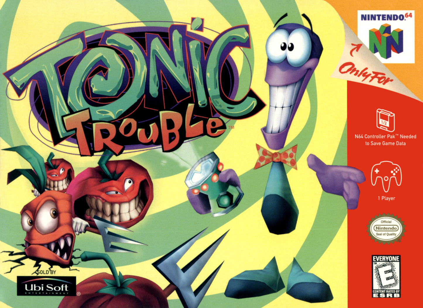 TONIC TROUBLE - N64 (W/BOX)