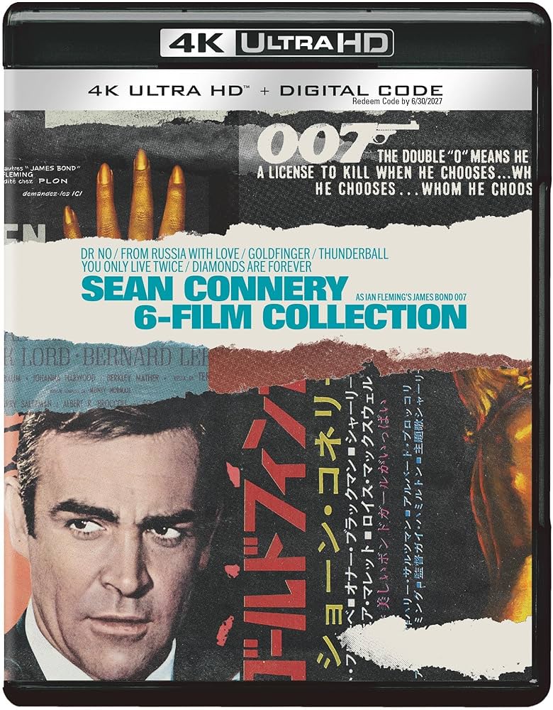 JAMES BOND - BLU-4K-SEAN CONNERY-6-FILM COLLECTION
