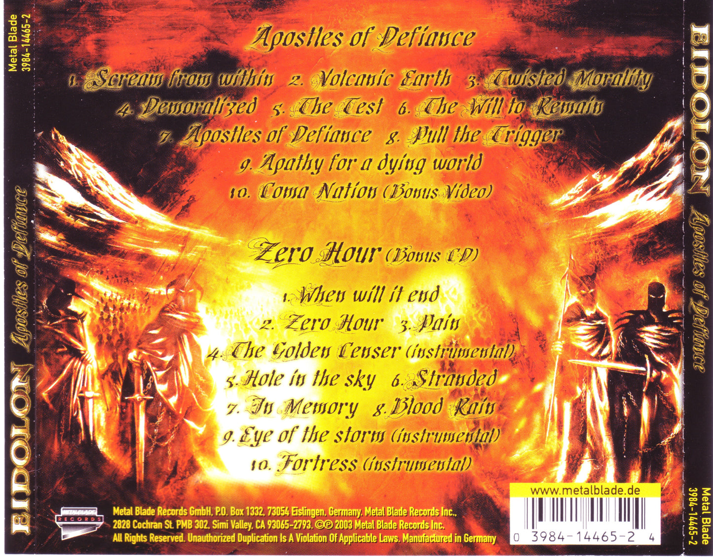 EIDOLON - APOSTLES OF DEFIANCE