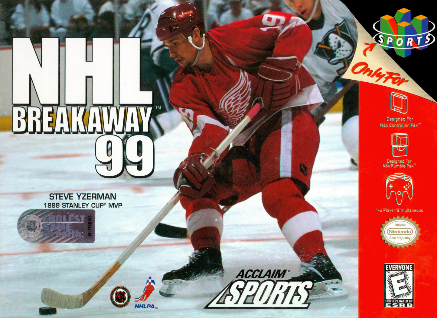 NHL BREAKAWAY '99 - N64 (W/BOX & MANUAL)