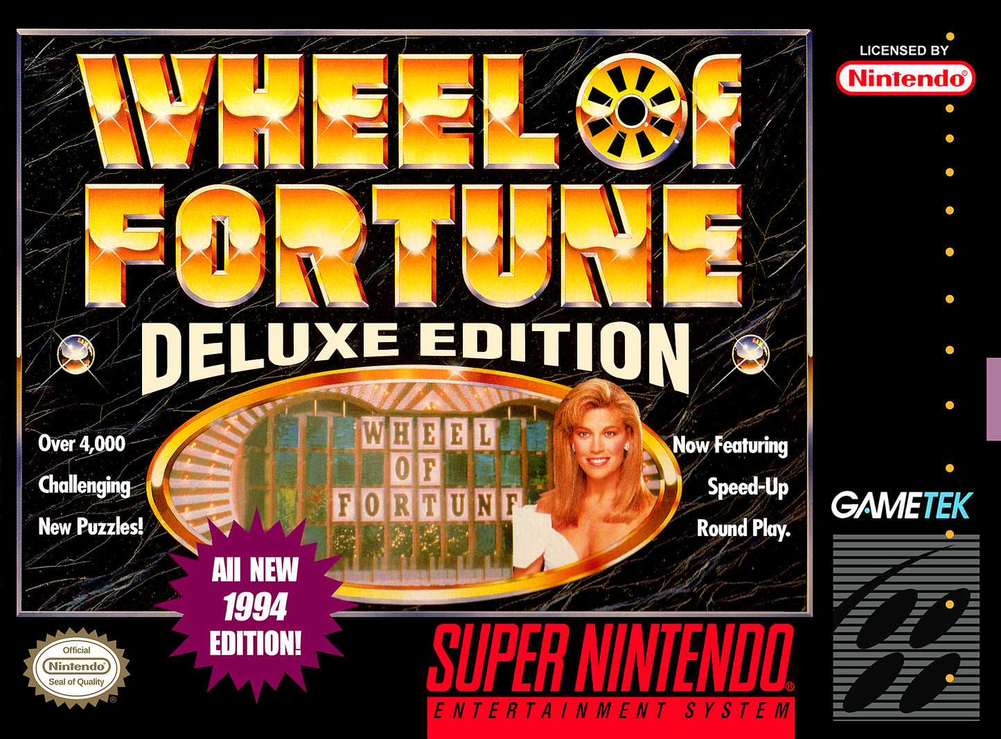 WHEEL OF FORTUNE: DELUXE EDITION - SNES (W/BOX)
