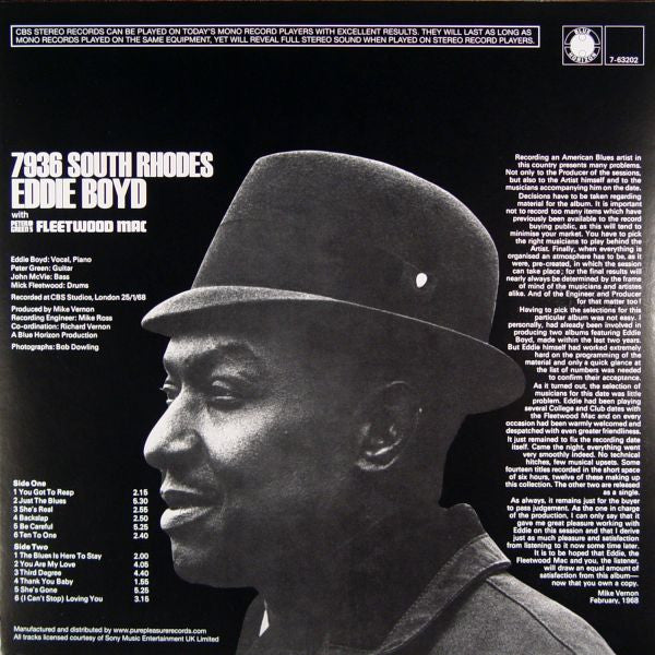 Eddie Boyd With Peter Green's Fleetwood Mac - 7936 South Rhodes (Used LP)