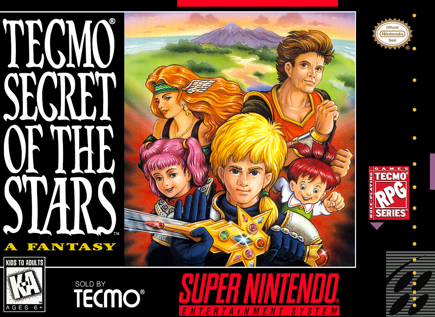 TECMO SECRET OF THE STARS - SNES (W/BOX & MANUAL)