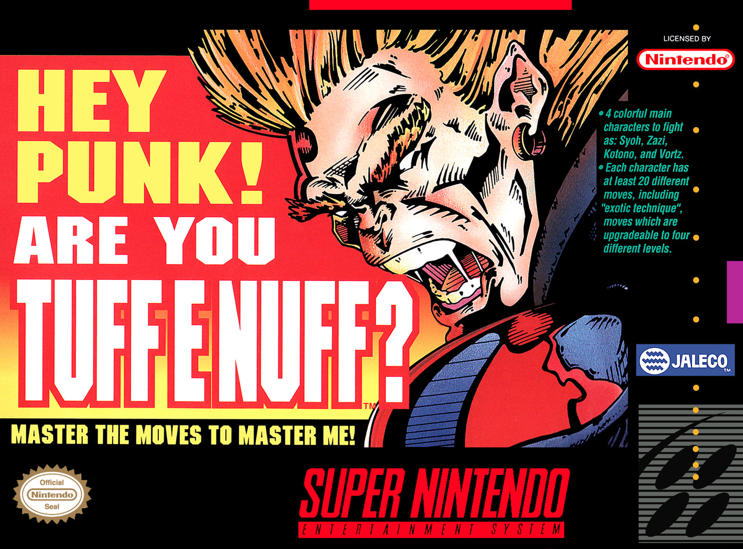 HEY PUNK! ARE YOU TUFF E NUFF? - SNES (W/BOX & MANUAL)