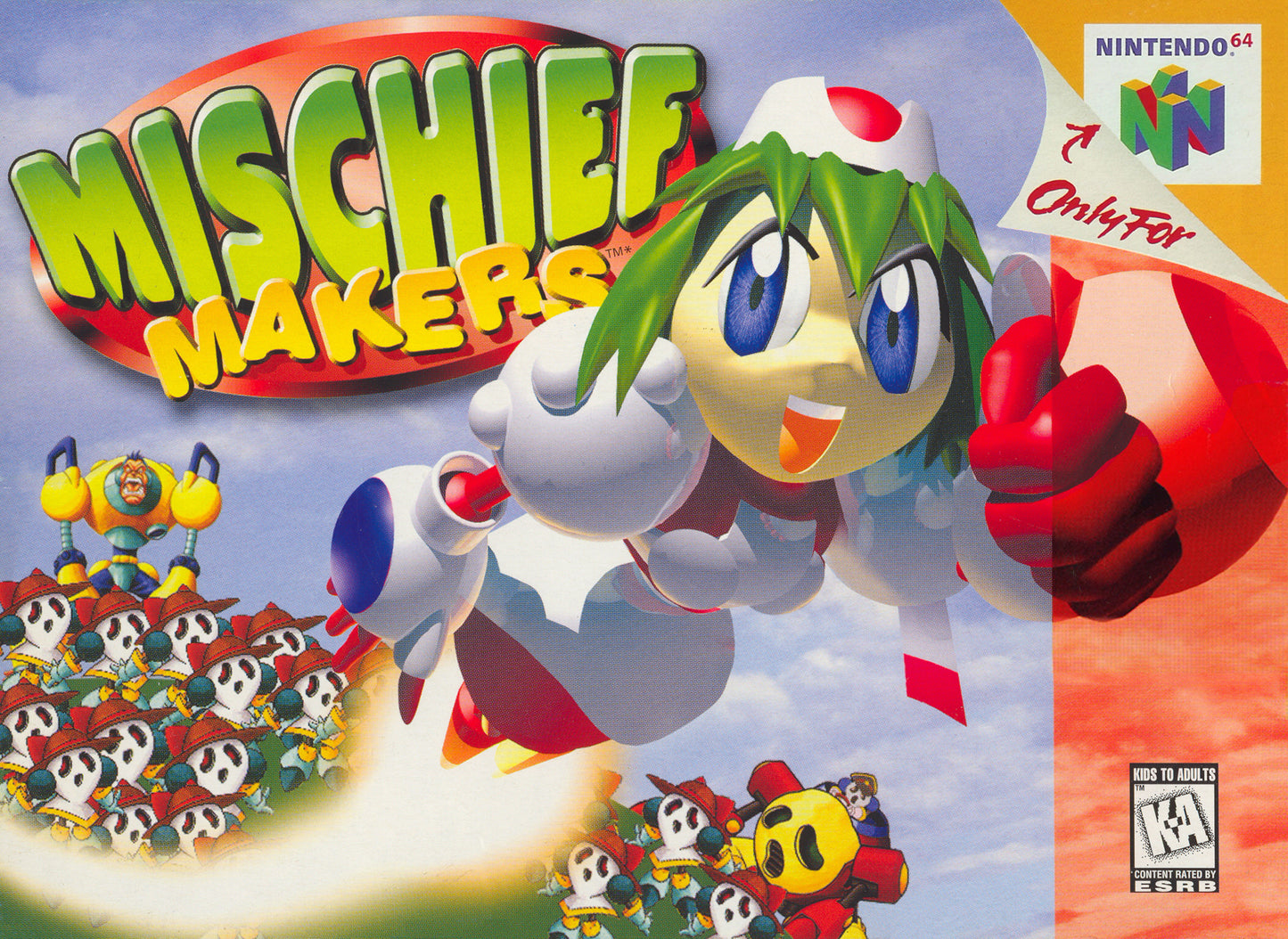 MISCHIEF MAKERS - N64 (W/BOX & MANUAL)