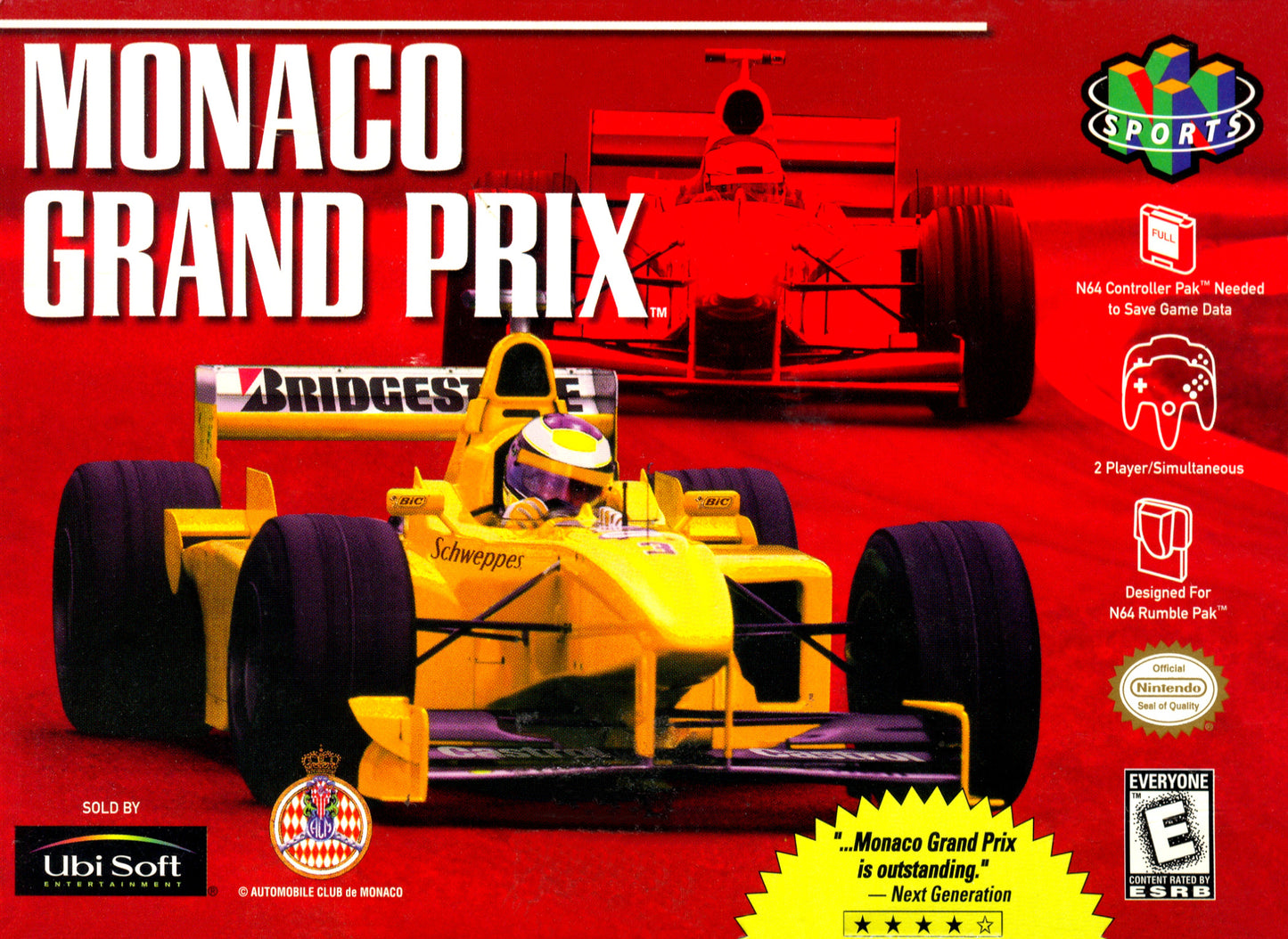 MONACO GRAND PRIX - N64 (W/BOX & MANUAL)