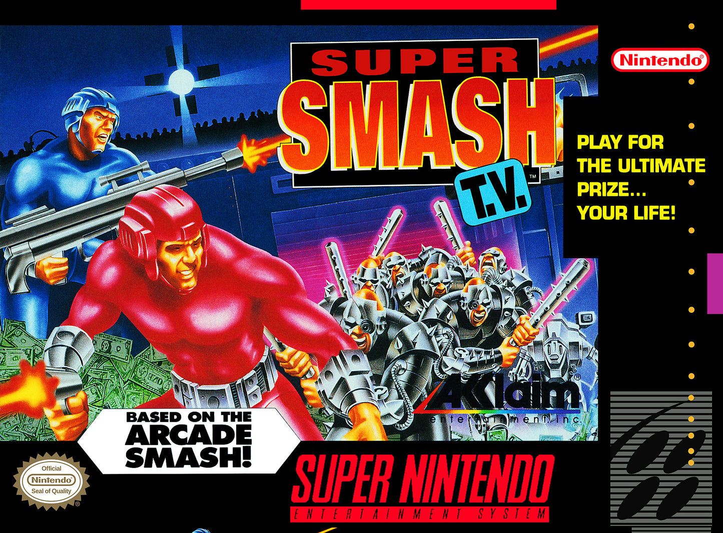 SUPER SMASH TV - SNES (W/BOX)