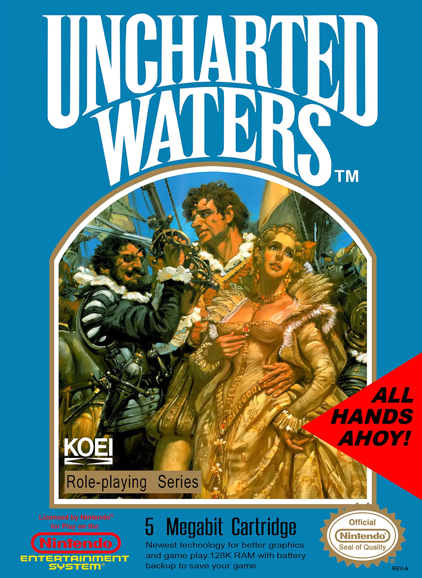 UNCHARTED WATERS - NES (W/BOX & MANUAL)