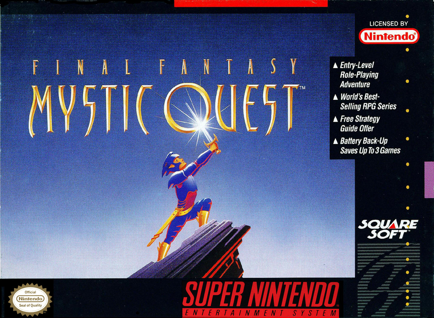 FINAL FANTASY MYSTIC QUEST - SNES (W/BOX & MANUAL)