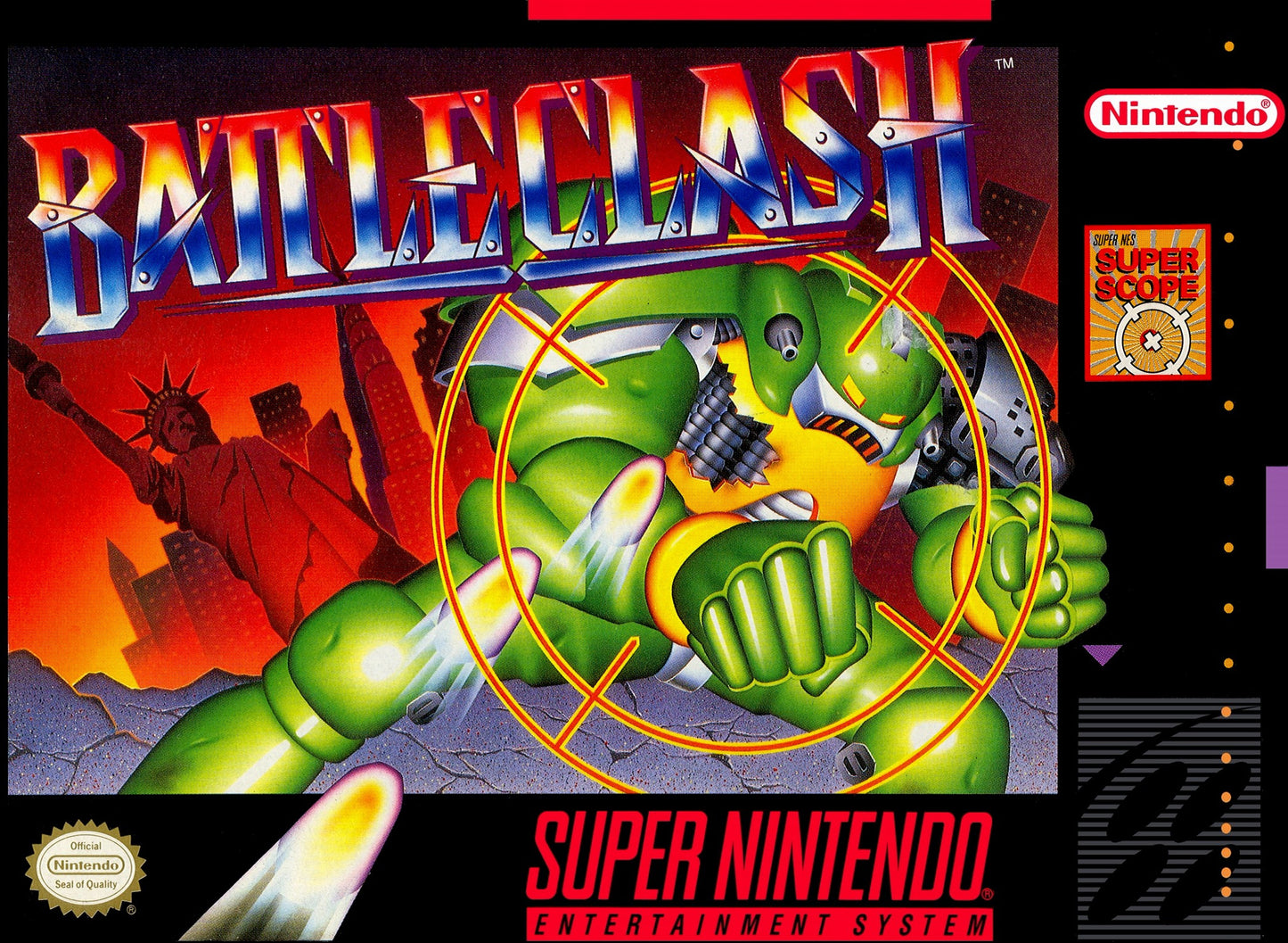 BATTLE CLASH - SNES (W/BOX & MANUAL)