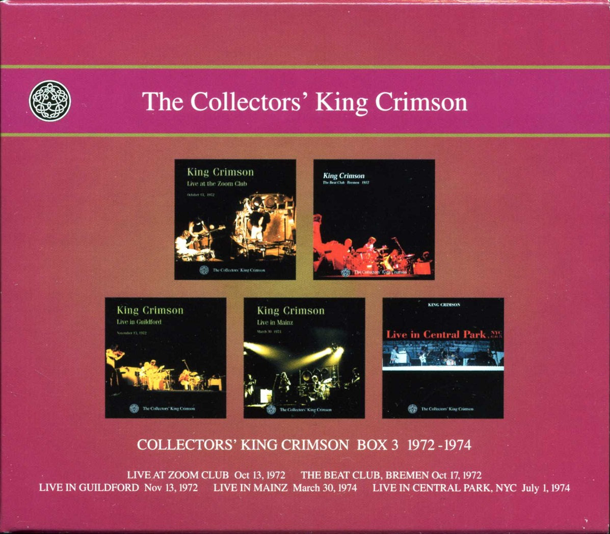 KING CRIMSON - COLLECTORS' KING CRIMSON BOX 3 (6CDS)