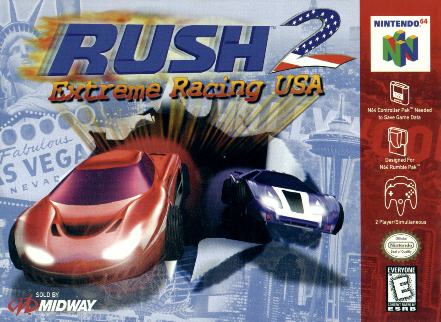 RUSH 2 - N64 (W/BOX)