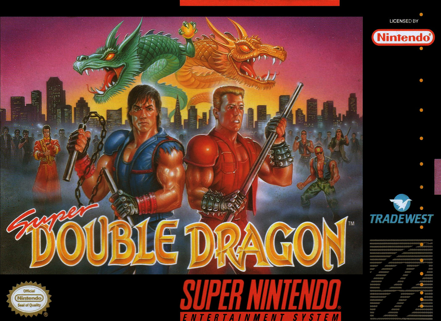 SUPER DOUBLE DRAGON - SNES (W/BOX & MANUAL)