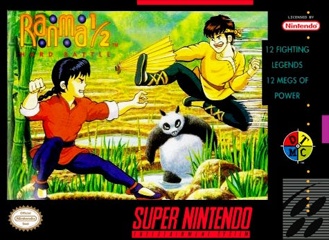 RANMA 1/2 HARD BATTLE - SNES (W/BOX & MANUAL)