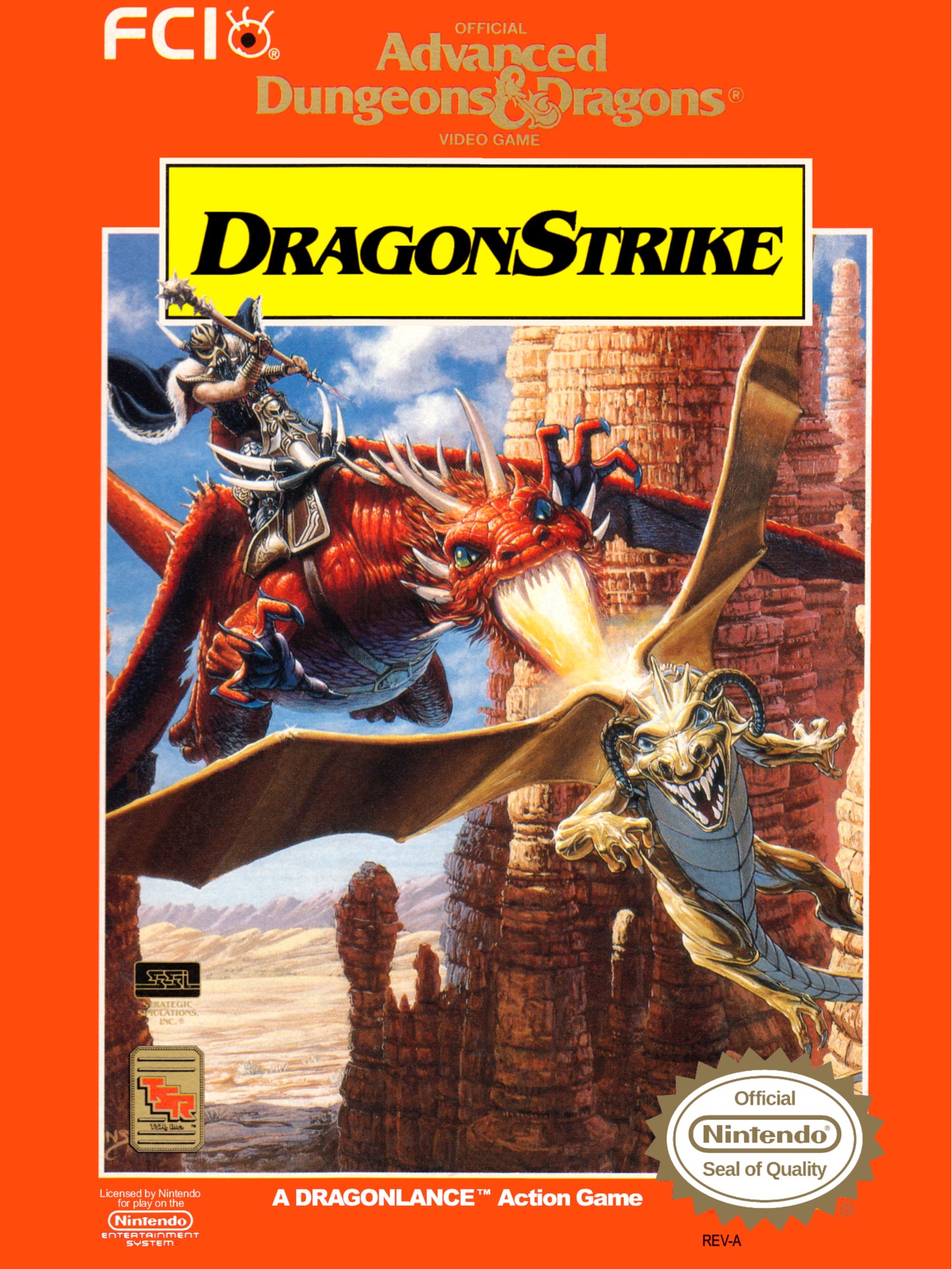 ADVANCED DUNGEONS & DRAGONS: DRAGON STRI - NES (W/BOX & MANUAL)