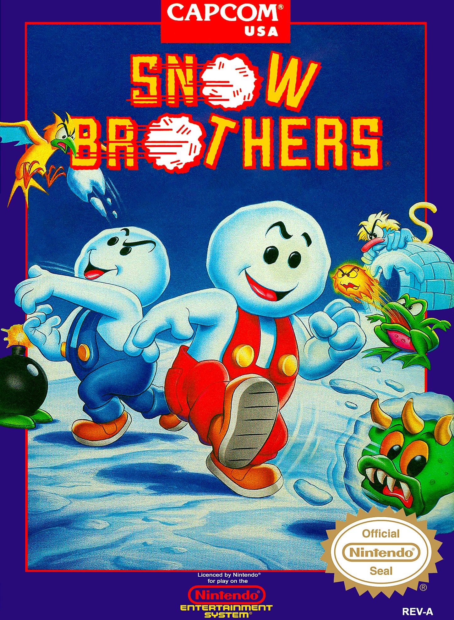 SNOW BROTHERS - NES (W/BOX & MANUAL)