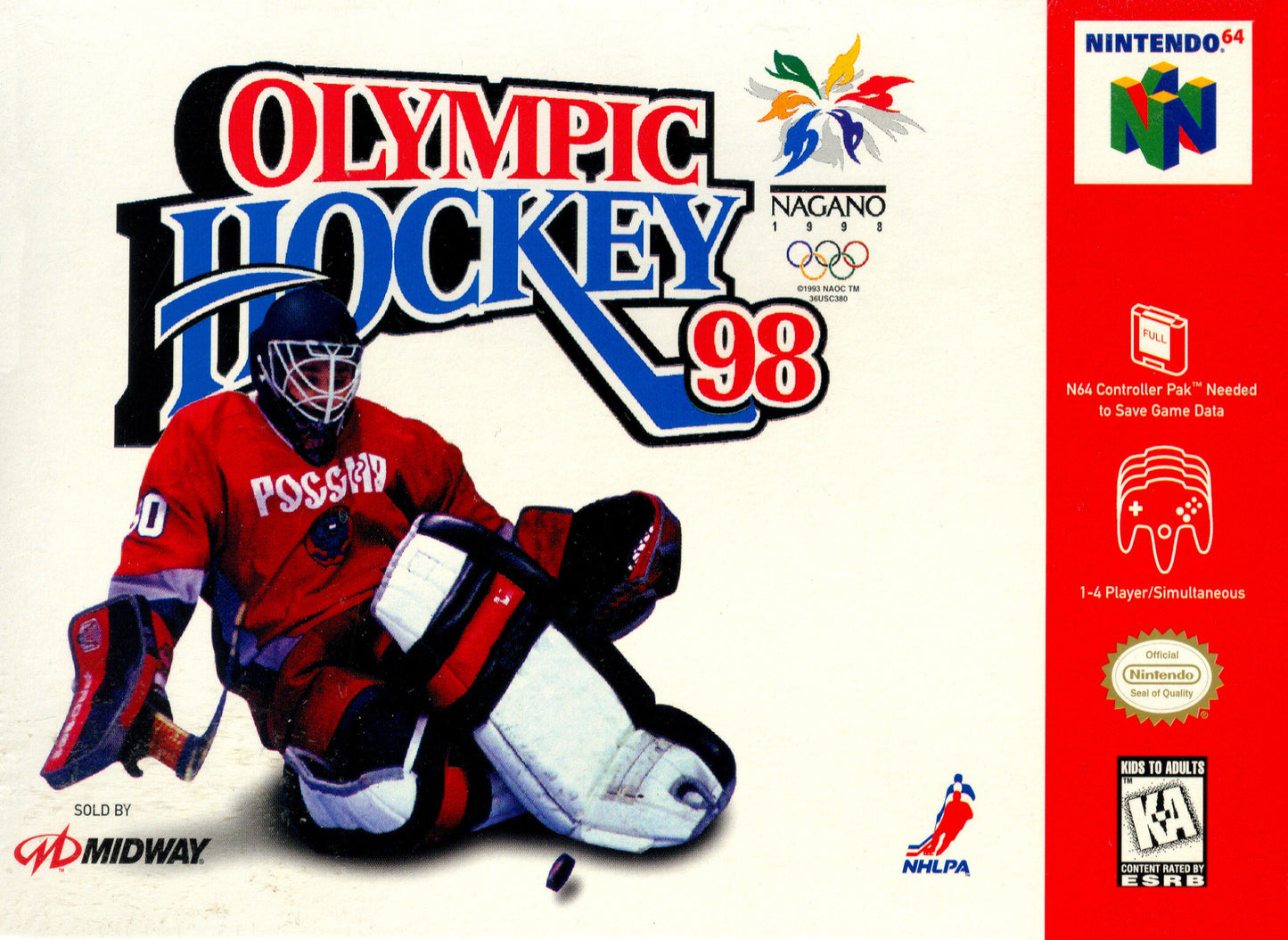OLYMPIC HOCKEY NAGANO '98 - N64 (CARTRIDGE ONLY)