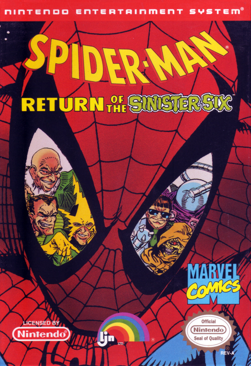 SPIDER-MAN: RETURN OF THE SINISTER SIX - NES (W/BOX & MANUAL)