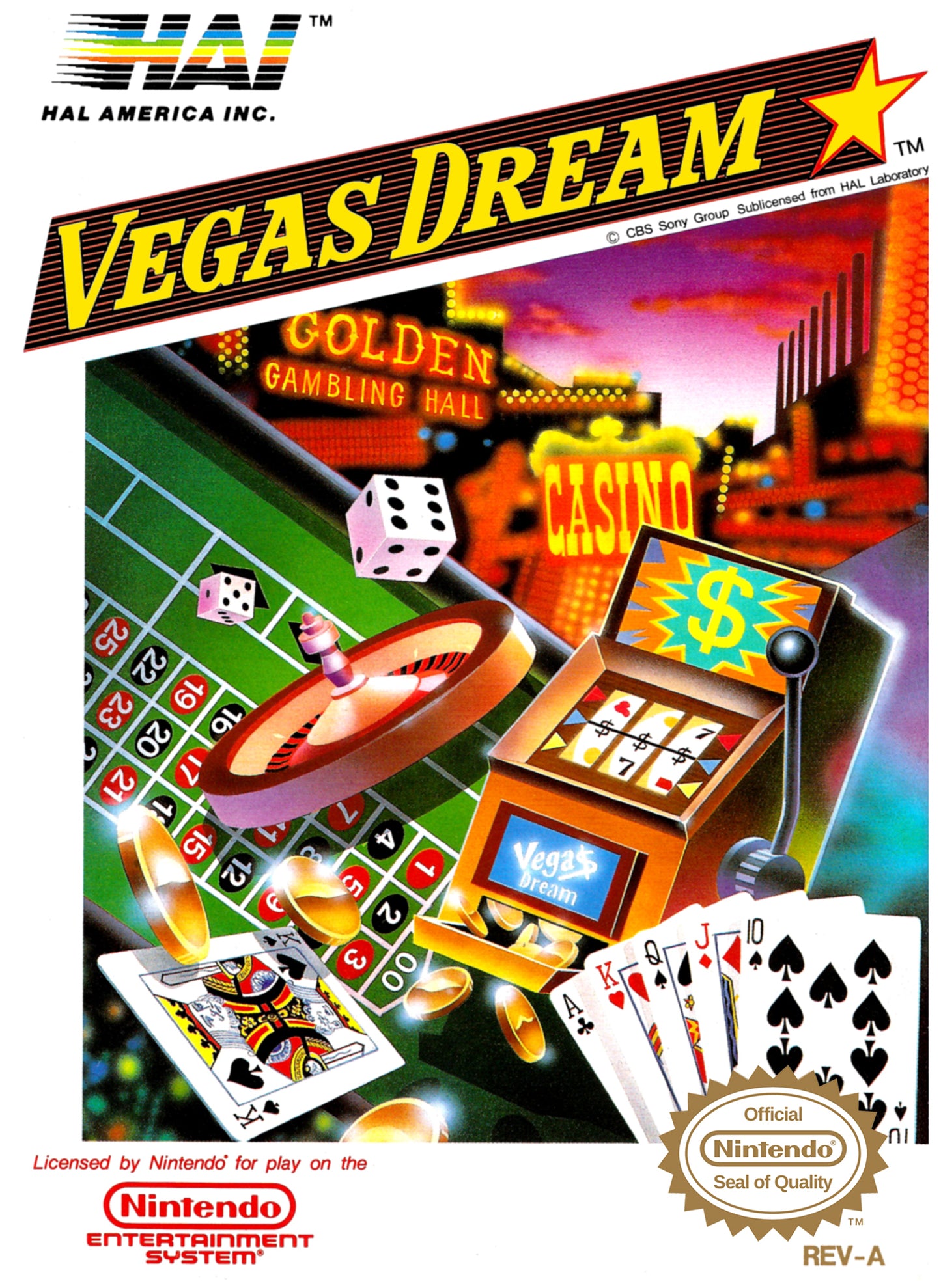 VEGAS DREAM - NES (W/BOX & MANUAL)