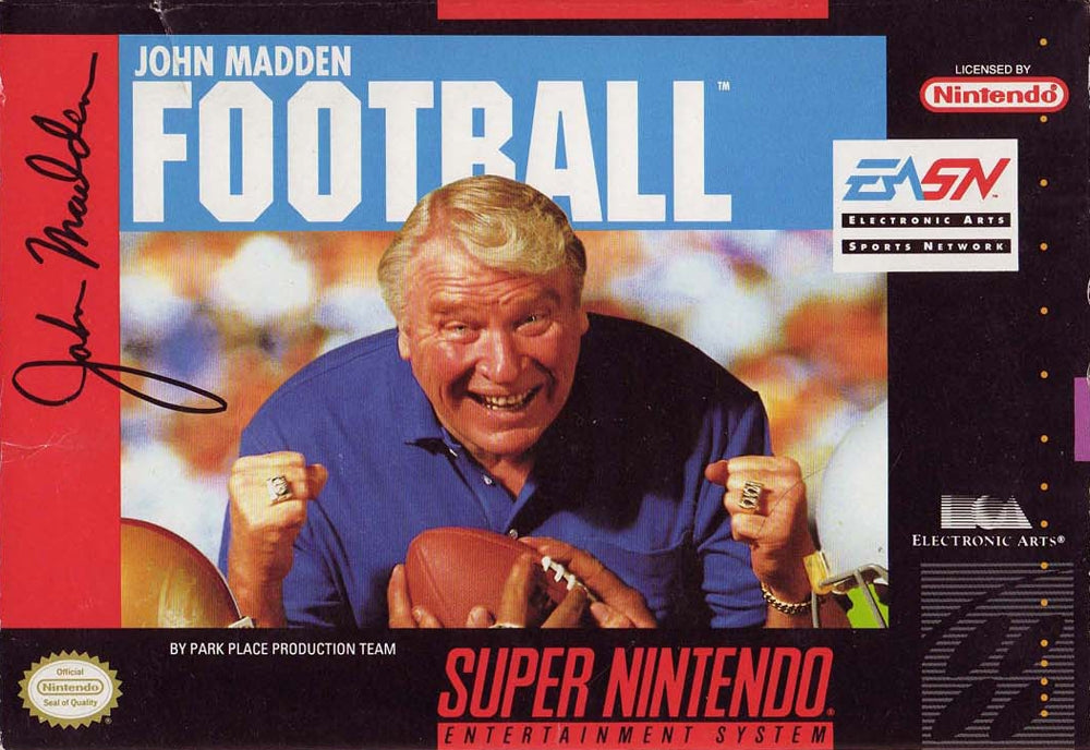 JOHN MADDEN FOOTBALL - SNES (W/BOX & MANUAL)
