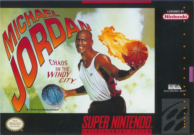 MICHAEL JORDAN: CHAOS IN THE WINDY CITY - SNES (W/BOX & MANUAL)